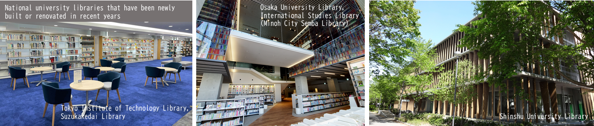 National university libraries that have been newly built or renovated in recent years